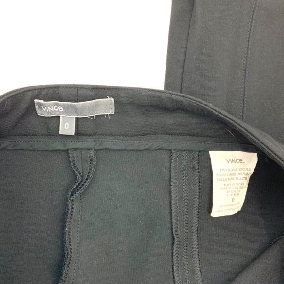 Vince Black Ponte Ankle Zip Pants Size 0 - Picture 5 of 7